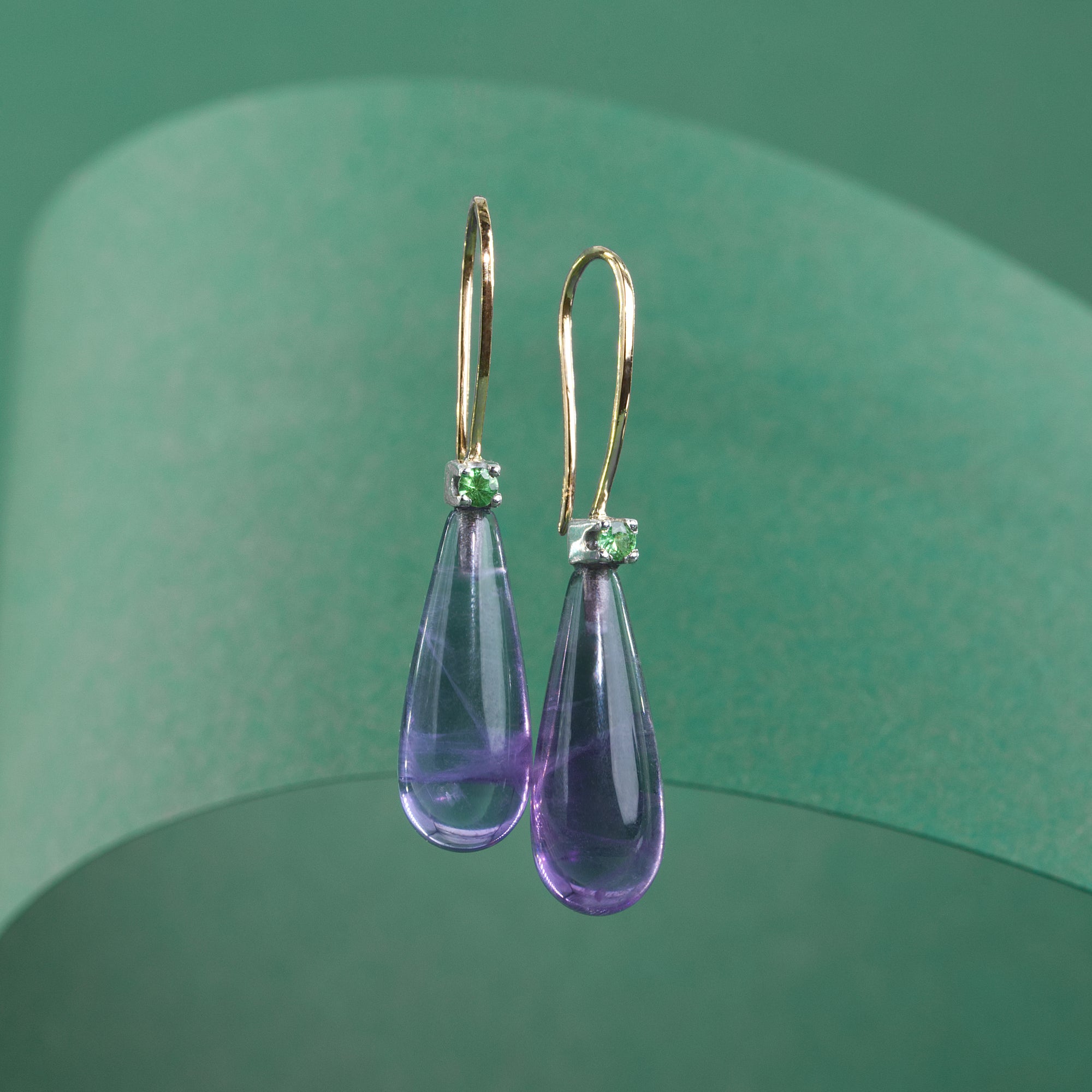 Art Deco Amethyst Earrings
