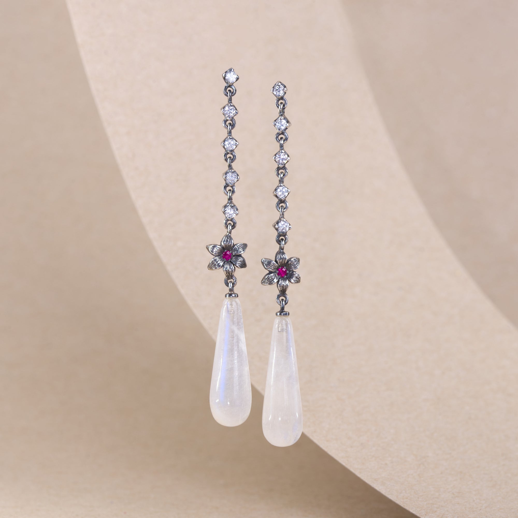 Wood Anemones Earrings