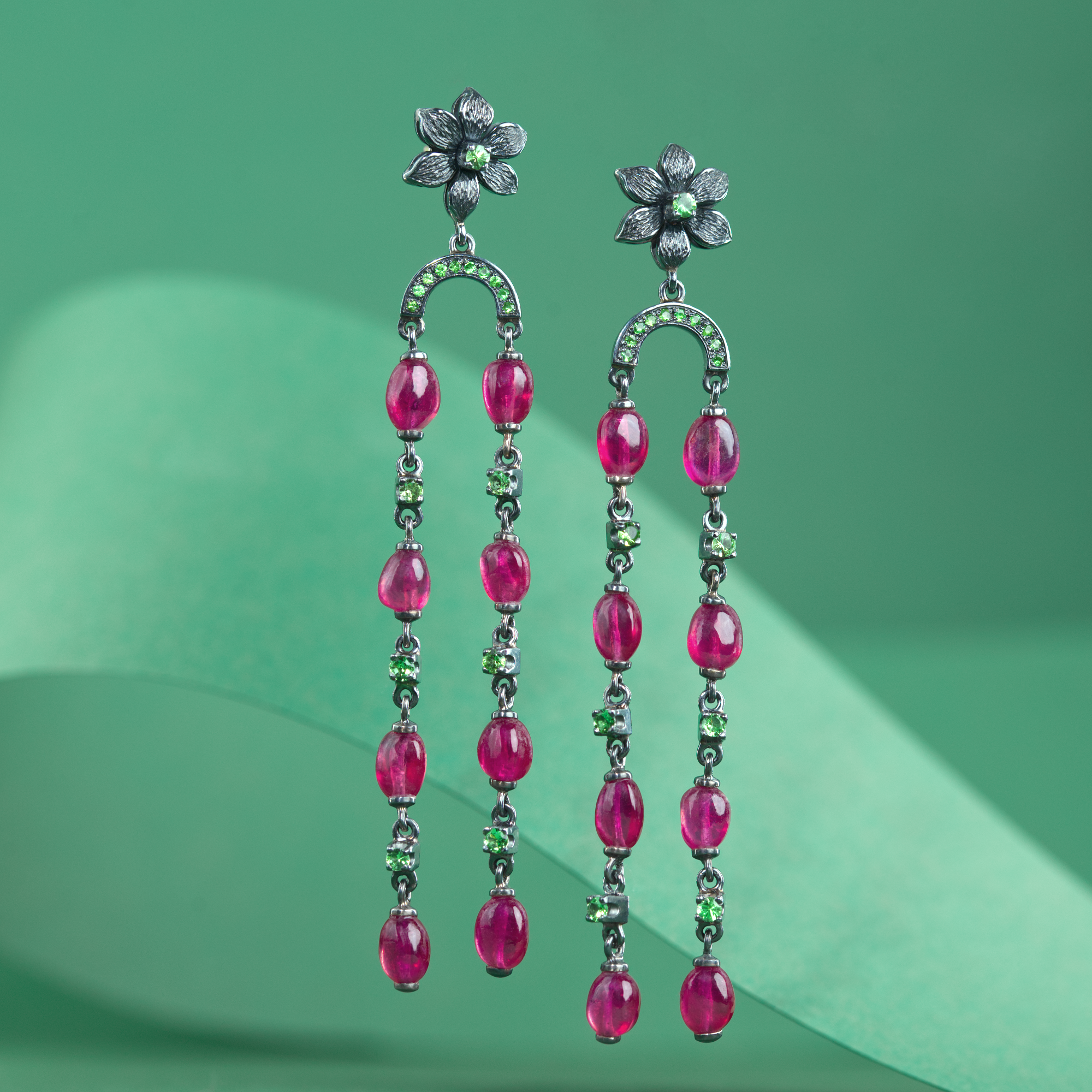 Anemones Ruby Earrings